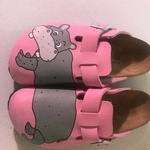 Birkenstock birķi's boston pink hippo clog shoes